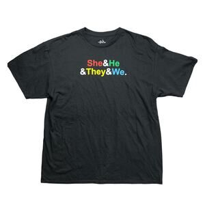 XXL Unisex Men Women The Phluid Project Black She He They We Tee Shirt Top